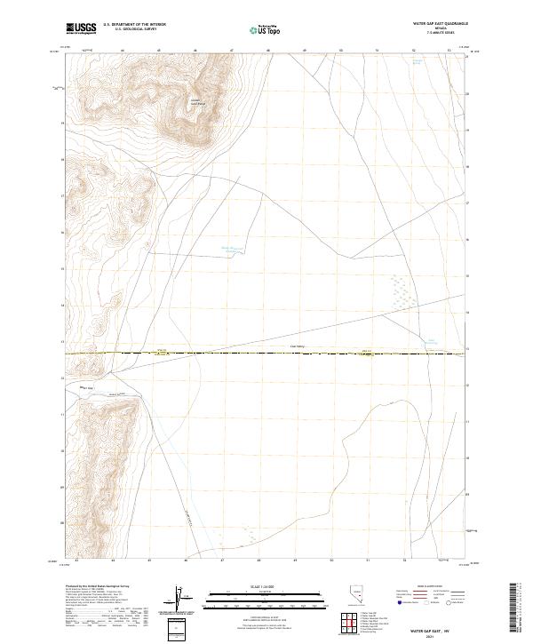 Water Gap East, NV — USGS 7.5-minute topo (2021)