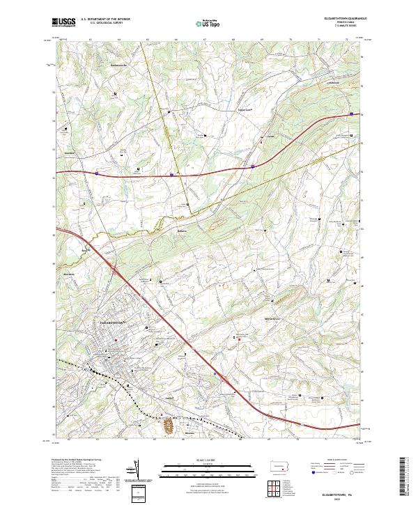Elizabethtown, PA — USGS 7.5-minute topo (2023)