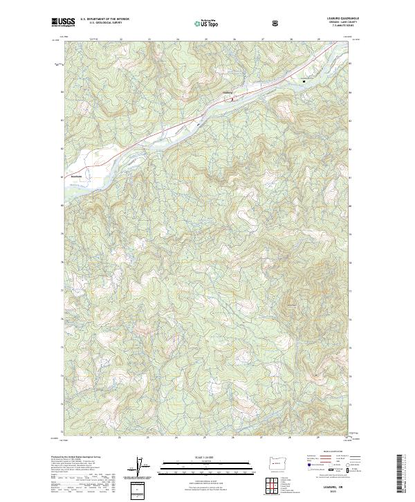 Leaburg, OR — USGS 7.5-minute topo (2023)