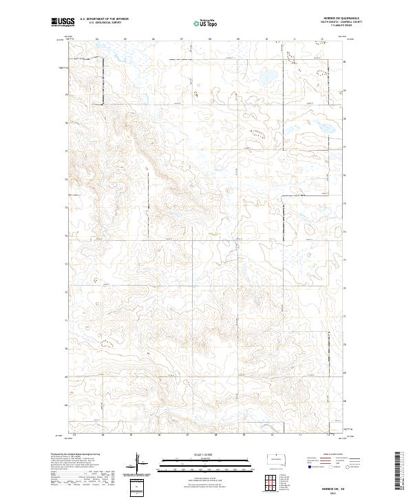 Herreid SW, SD — USGS 7.5-minute topo (2021)
