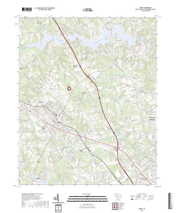 Inman, SC — USGS 7.5-minute topo (2024)
