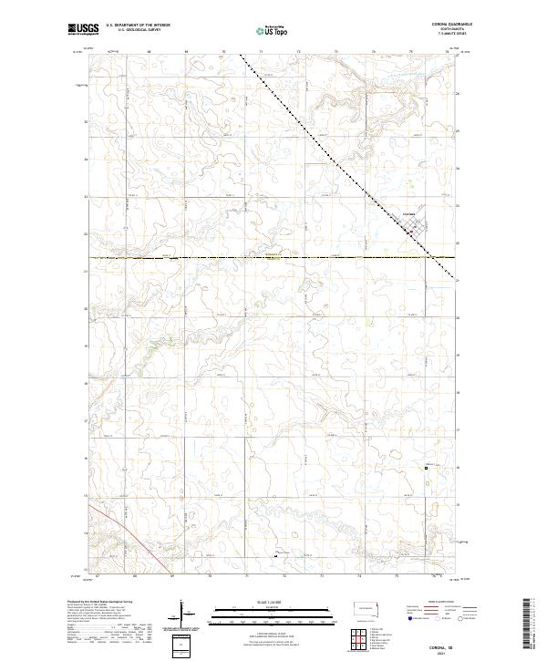 Corona, SD — USGS 7.5-minute topo (2021)