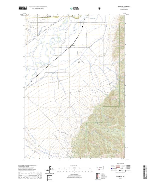 Waterloo, MT — USGS 7.5-minute topo (2024)
