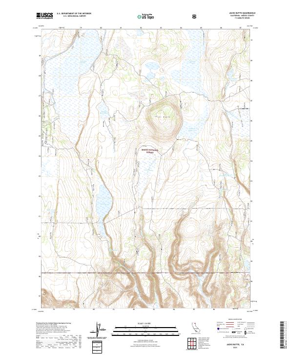 Jacks Butte, CA — USGS 7.5-minute topo (2021)