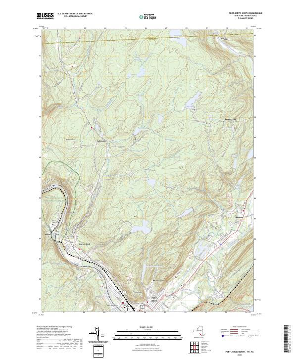 Port Jervis North, NY-PA — USGS 7.5-minute topo (2023)
