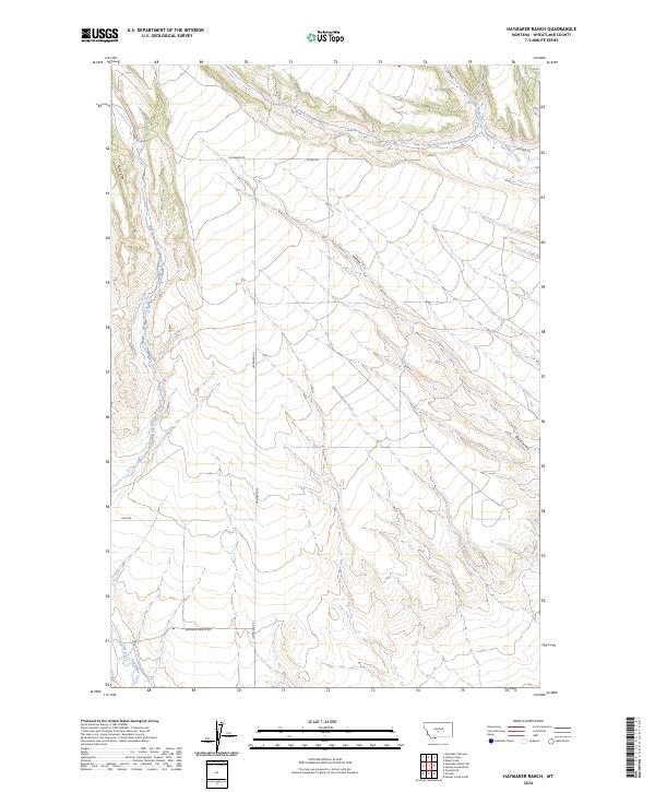 Haymaker Ranch, MT — USGS 7.5-minute topo (2024)