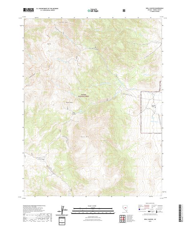 Well Canyon, NV — USGS 7.5-minute topo (2021)