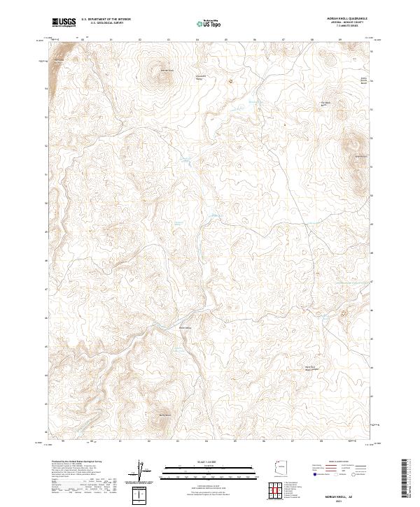 Moriah Knoll, AZ — USGS 7.5-minute topo (2021)