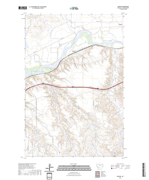 Horton, MT — USGS 7.5-minute topo (2024)