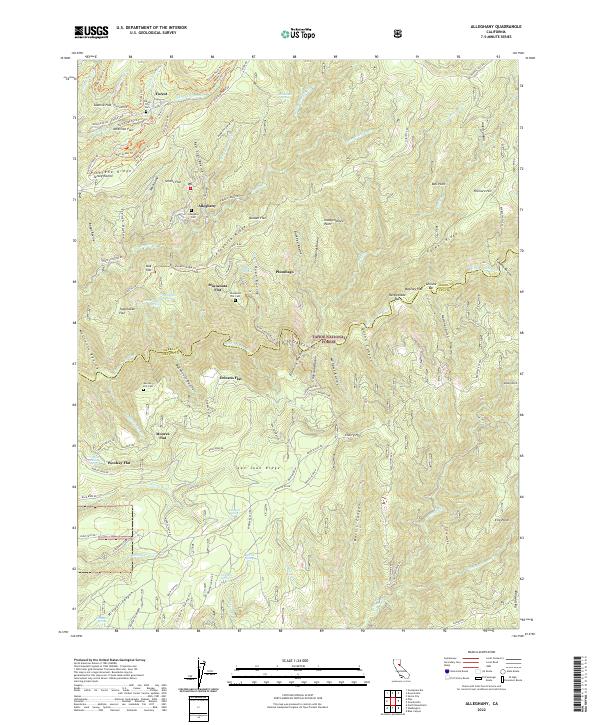 Alleghany, CA — USGS 7.5-minute topo (2022)