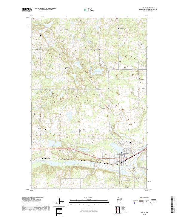 Bagley, MN — USGS 7.5-minute topo (2022)