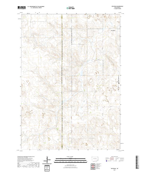 Keyapaha, SD — USGS 7.5-minute topo (2021)