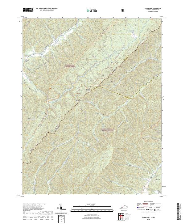 Rucker Gap, VA-WV — USGS 7.5-minute topo (2022)