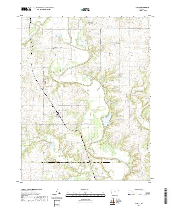 Fontana, KS — USGS 7.5-minute topo (2022)