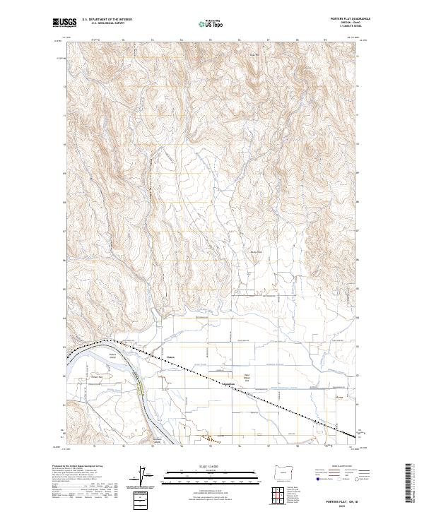 Porters Flat, OR-ID — USGS 7.5-minute topo (2023)