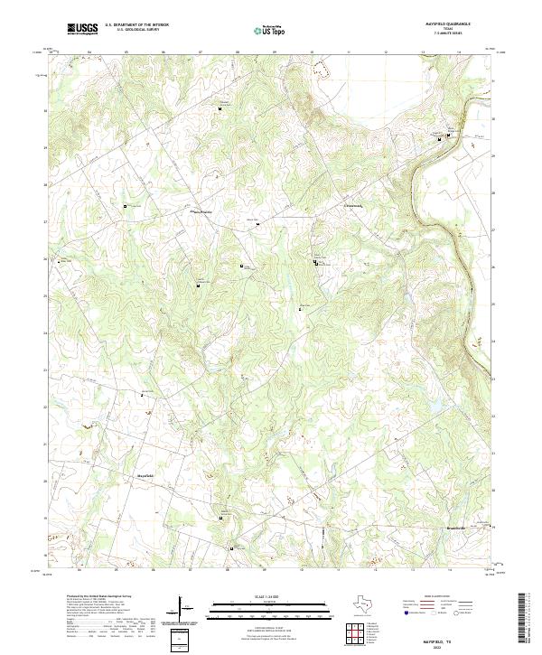 Maysfield, TX — USGS 7.5-minute topo (2022)