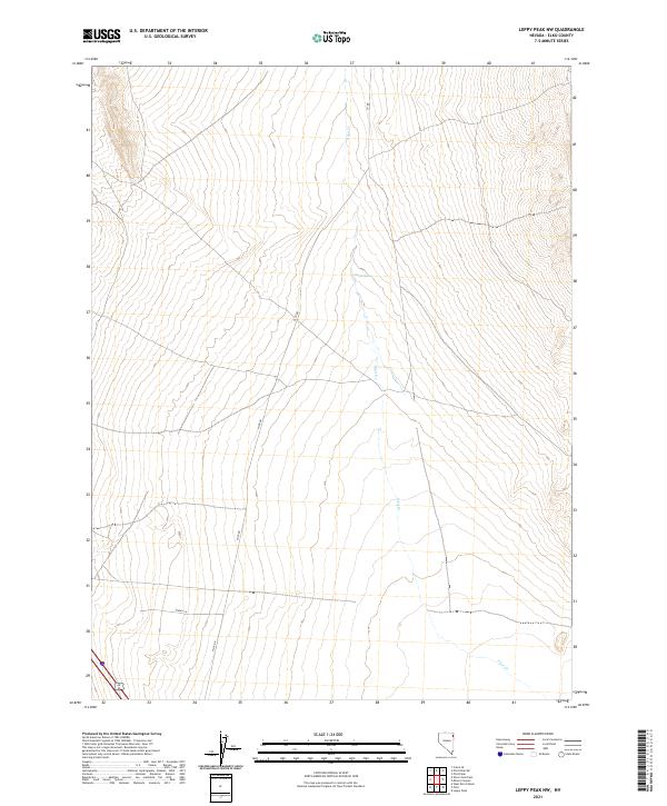 Leppy Peak NW, NV — USGS 7.5-minute topo (2021)