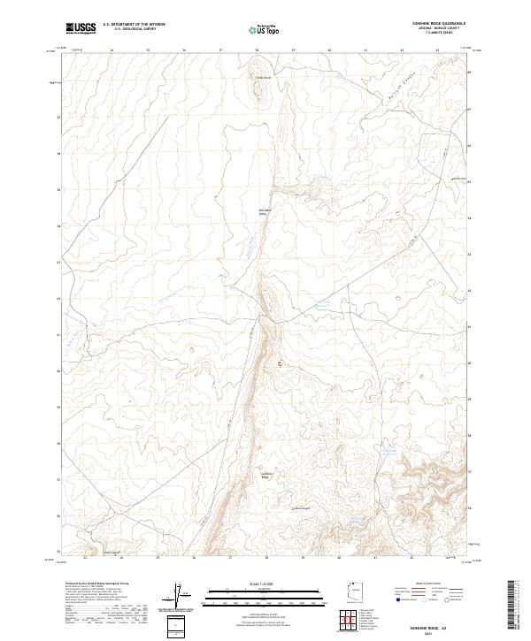 Sunshine Ridge, AZ — USGS 7.5-minute topo (2021)