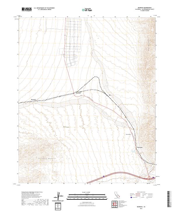 Bannock, CA — USGS 7.5-minute topo (2021)