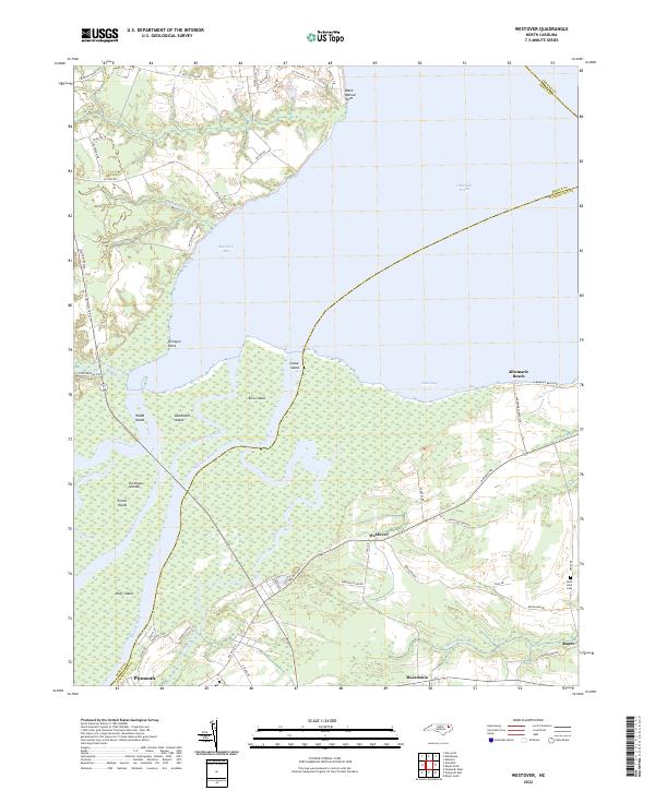 Westover, NC — USGS 7.5-minute topo (2022)