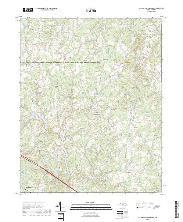 Crutchfield Crossroads, NC — USGS 7.5-minute topo (2022)