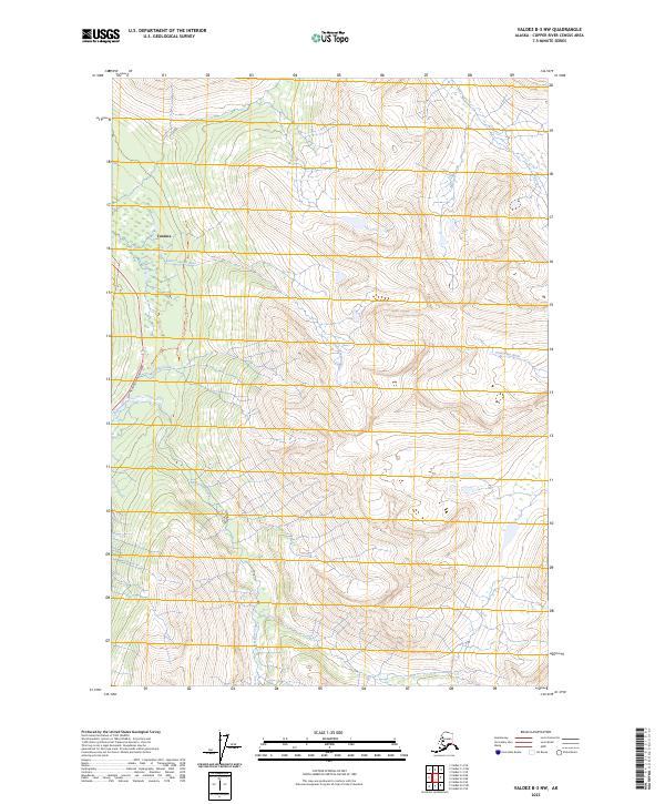 Valdez B-3 NW, AK — USGS 7.5-minute topo (2023)