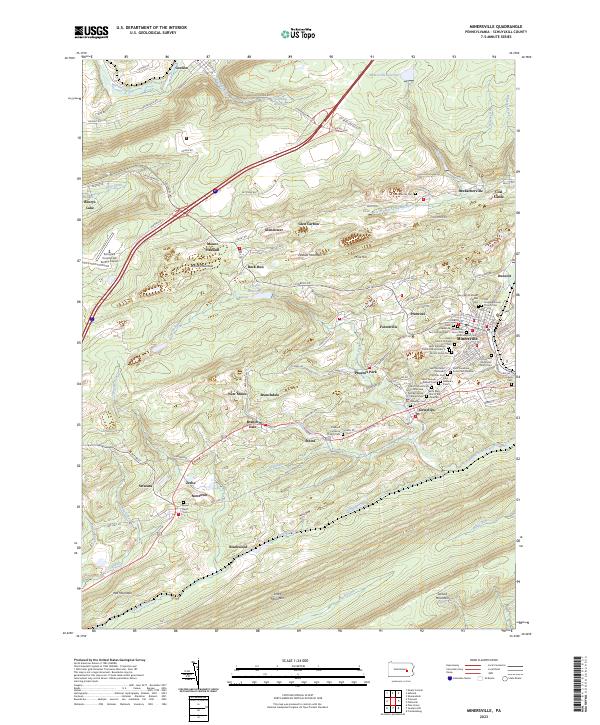 Minersville, PA — USGS 7.5-minute topo (2023)
