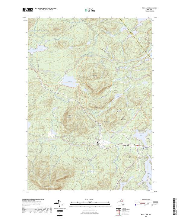 Rock Lake, NY — USGS 7.5-minute topo (2023)