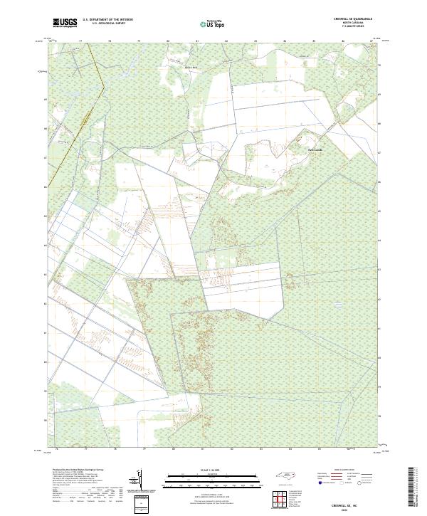 Creswell SE, NC — USGS 7.5-minute topo (2022)