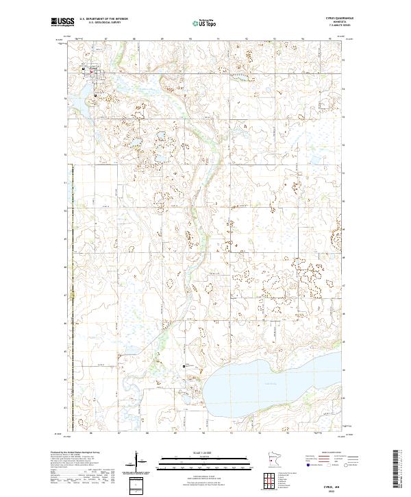 Cyrus, MN — USGS 7.5-minute topo (2022)
