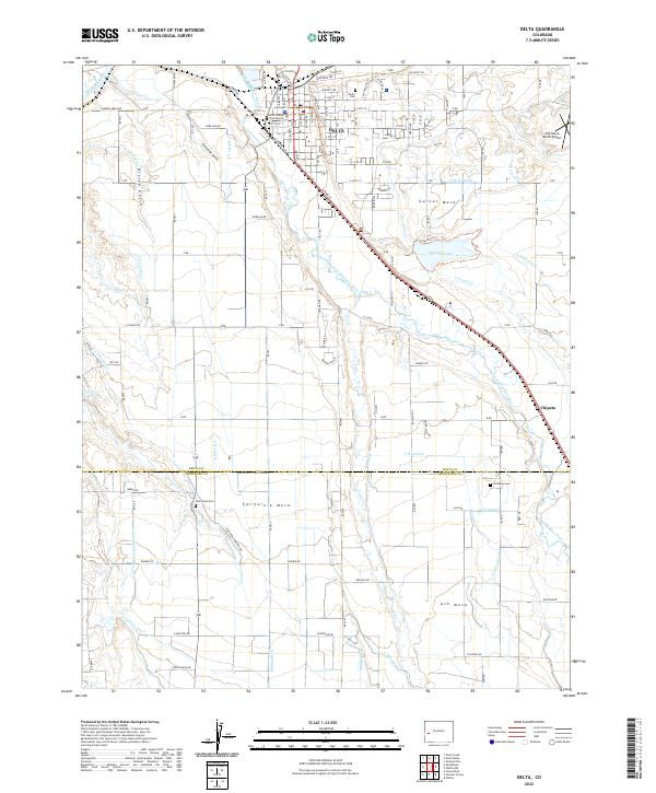 Delta, CO — USGS 7.5-minute topo (2022)
