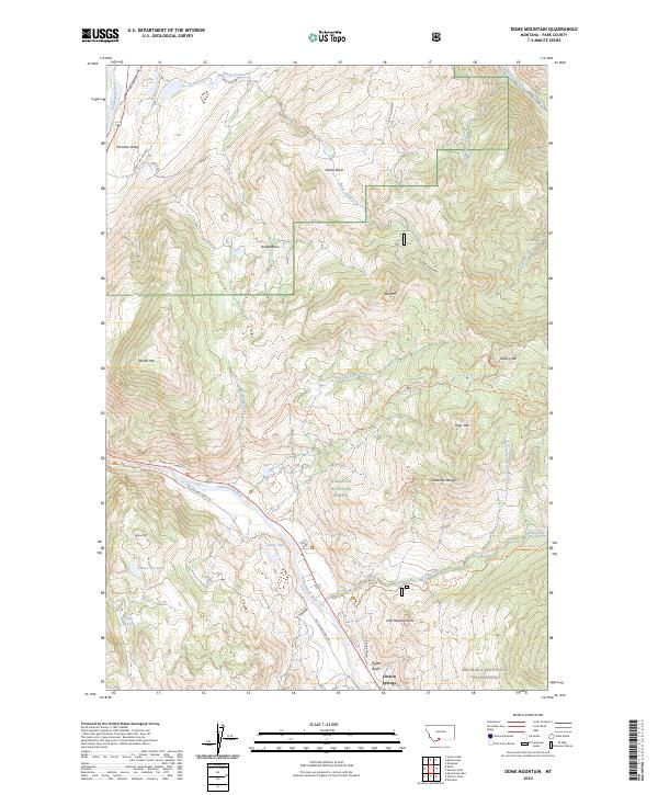 Dome Mountain, MT — USGS 7.5-minute topo (2024)