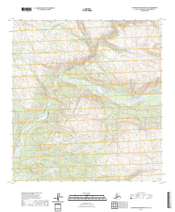 Talkeetna Mountains B-6 NE, AK — USGS 7.5-minute topo (2023)
