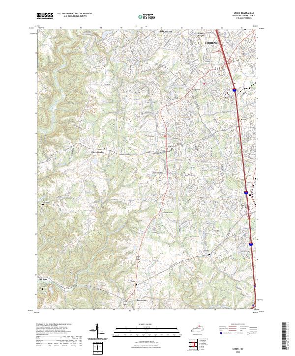 Union, KY — USGS 7.5-minute topo (2022)