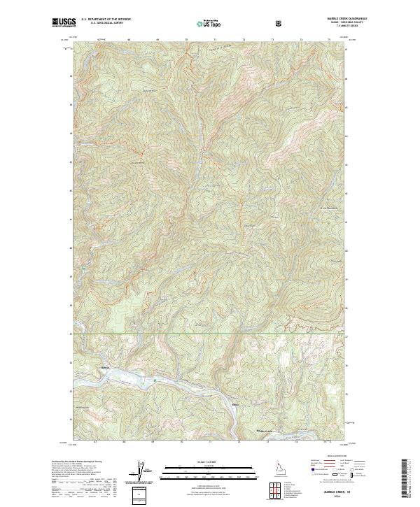 Marble Creek, ID — USGS 7.5-minute topo (2024)