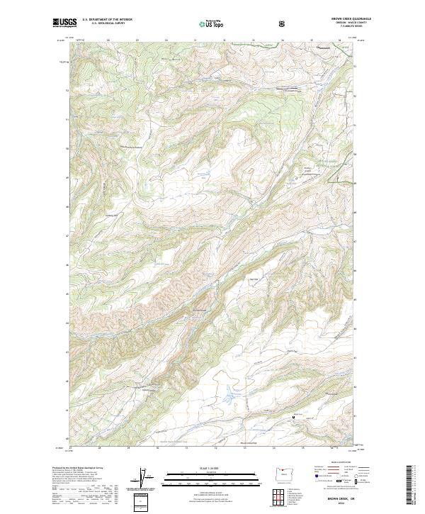 Brown Creek, OR — USGS 7.5-minute topo (2024)