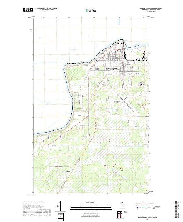 International Falls, MN-ON — USGS 7.5-minute topo (2022)