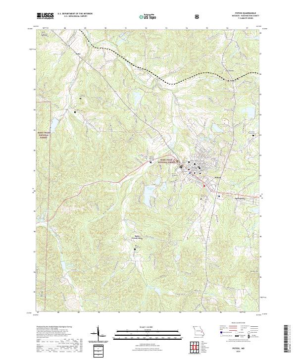 Potosi, MO — USGS 7.5-minute topo (2021)