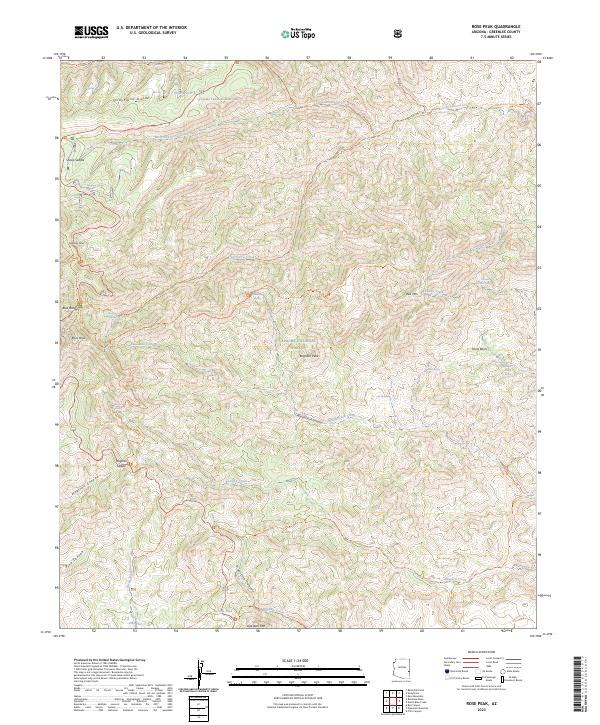 Rose Peak, AZ — USGS 7.5-minute topo (2023)