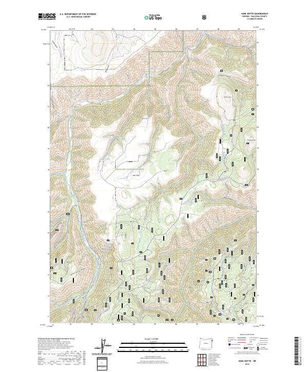 Harl Butte, OR — USGS 7.5-minute topo (2023)