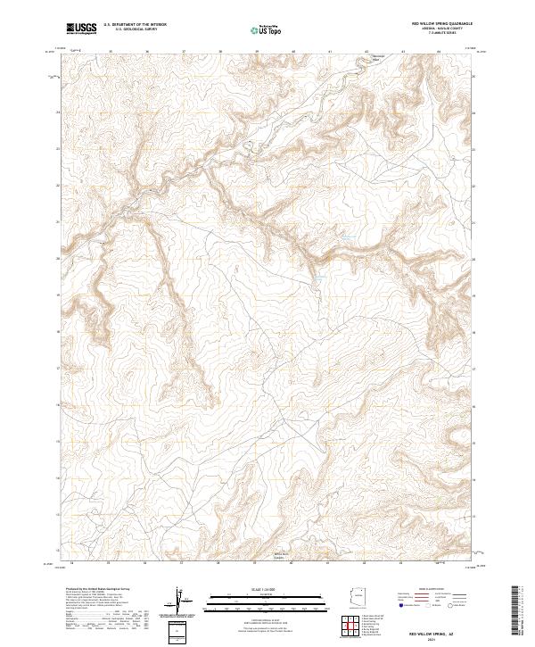 Red Willow Spring, AZ — USGS 7.5-minute topo (2021)
