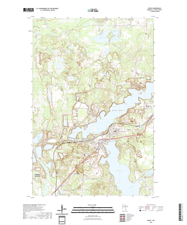 Bovey, MN — USGS 7.5-minute topo (2022)