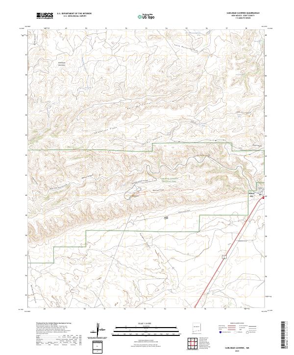 Carlsbad Caverns, NM — USGS 7.5-minute topo (2023)