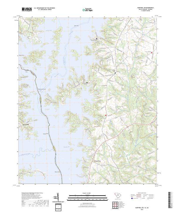 Hartwell NE, SC-GA — USGS 7.5-minute topo (2024)
