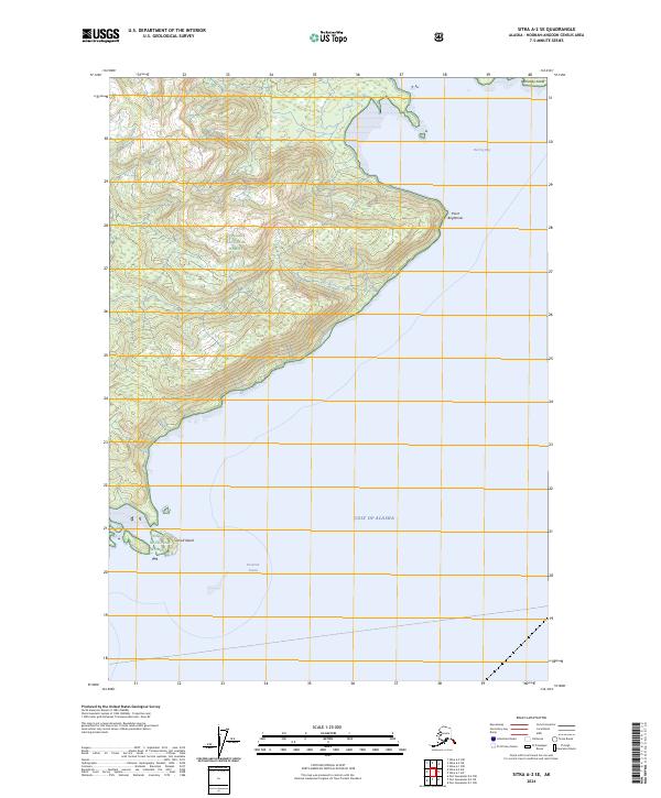 Sitka A-2 SE, AK — USGS 7.5-minute topo (2024)