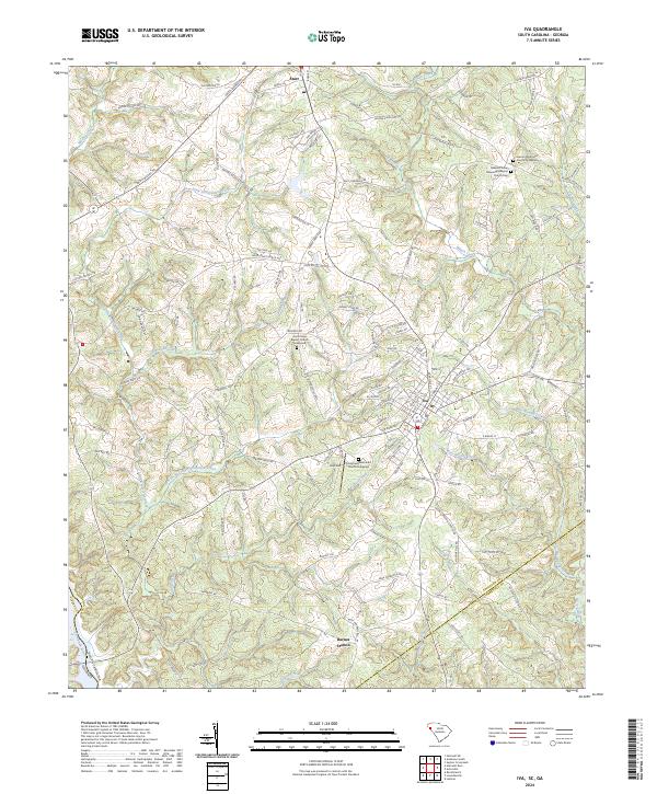 Iva, SC-GA — USGS 7.5-minute topo (2024)