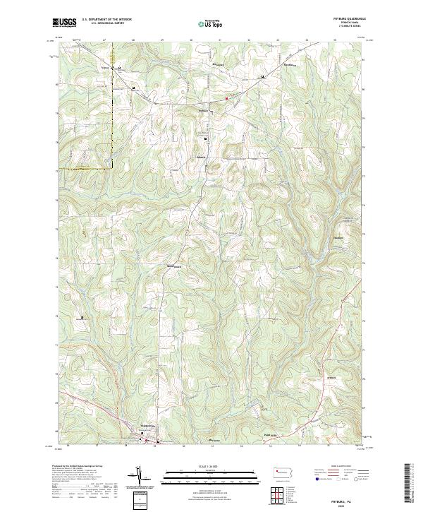 Fryburg, PA — USGS 7.5-minute topo (2023)