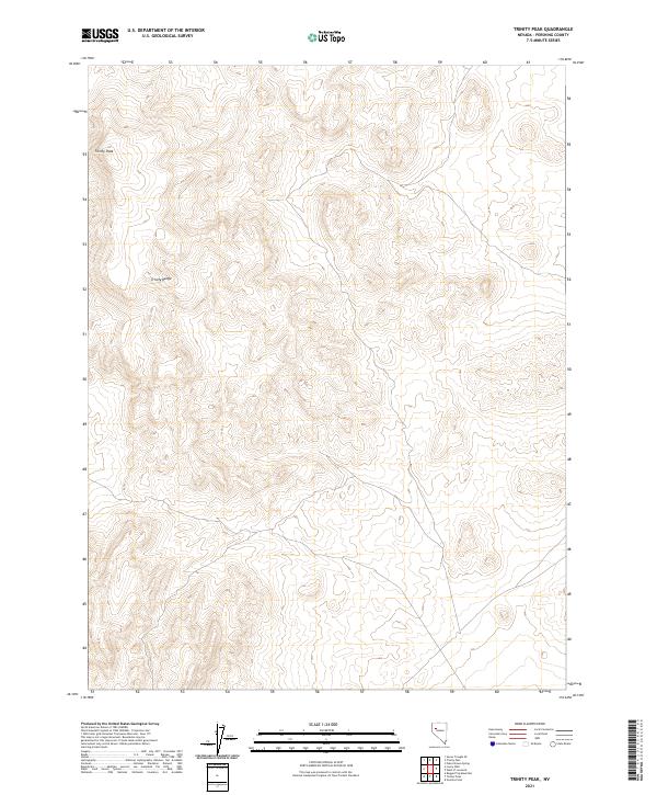 Trinity Peak, NV — USGS 7.5-minute topo (2021)