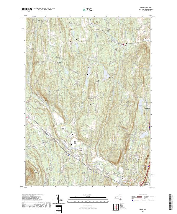 Leeds, NY — USGS 7.5-minute topo (2023)