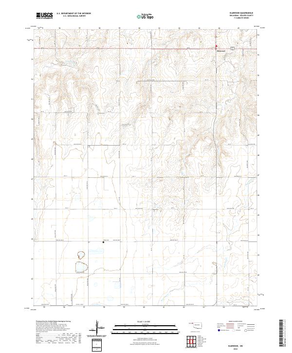 Elmwood, OK — USGS 7.5-minute topo (2022)